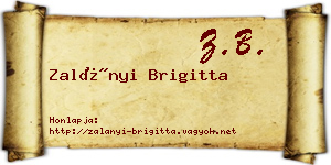 Zalányi Brigitta névjegykártya