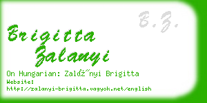 brigitta zalanyi business card